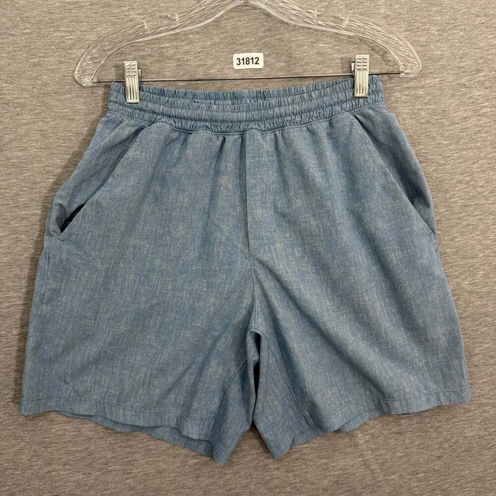 Lululemon Men’s Size Medium Blue 6" Linerless Pace Breaker Shorts